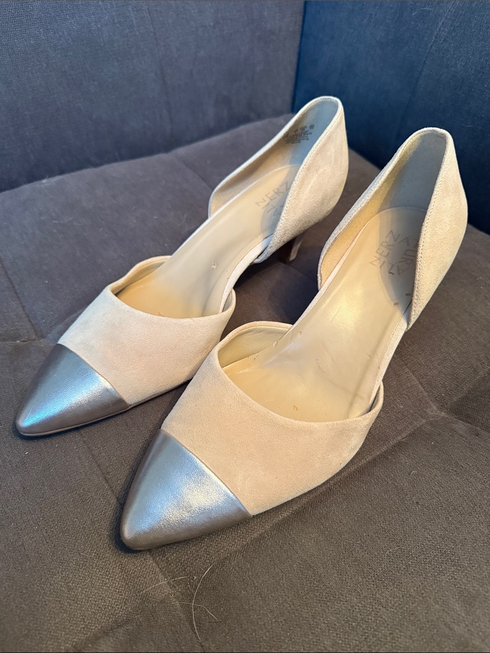 Naturalizer Two-Tone Pointed Toe, Kitten Heel Shoes